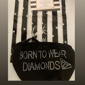 Born 2 Wear Diamonds Black Mask